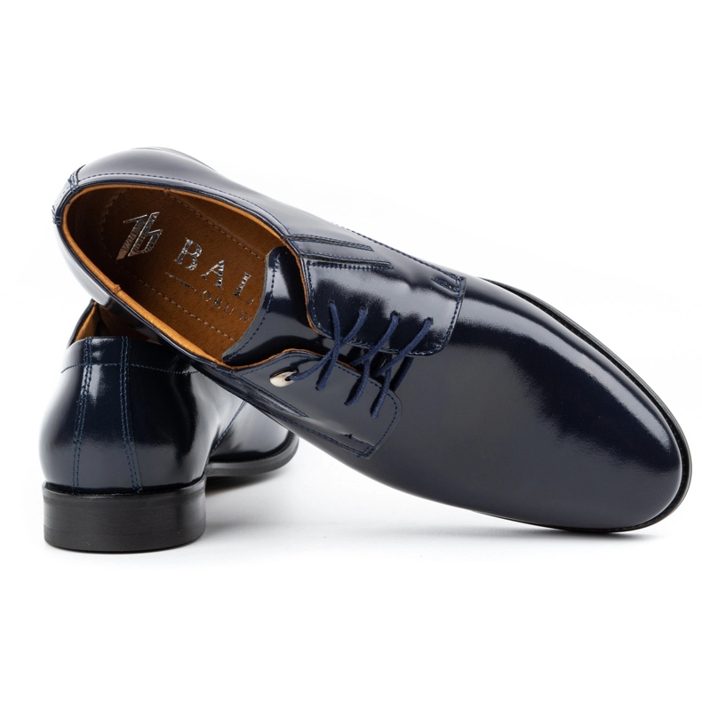 Balak Scarpe formali da uomo in pelle, vernice 480, colore blu navy 3
