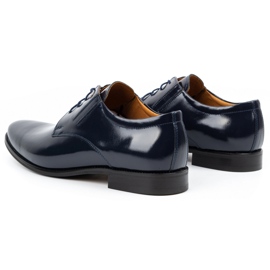 Balak Scarpe formali da uomo in pelle, vernice 480, colore blu navy 4