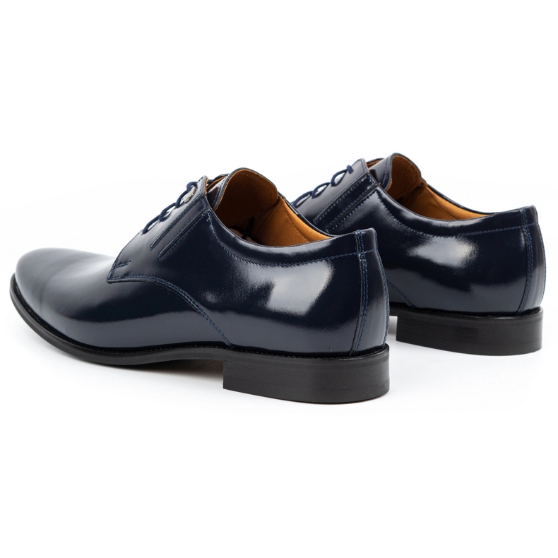 Balak Scarpe formali da uomo in pelle, vernice 480, colore blu navy 4