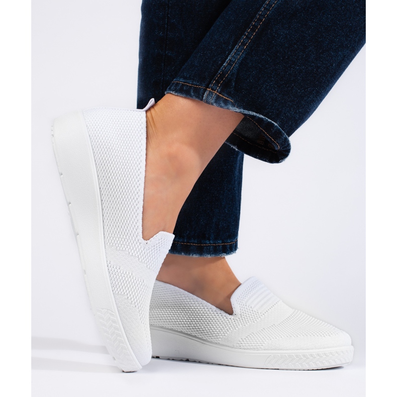 Scarpe da ginnastica slip-on bianche bianco 1