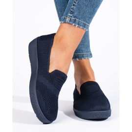 Scarpe da ginnastica slip-on blu navy 2