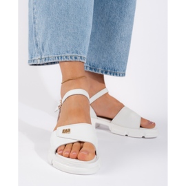 Goodin Comodi sandali da donna in pelle bianca 1