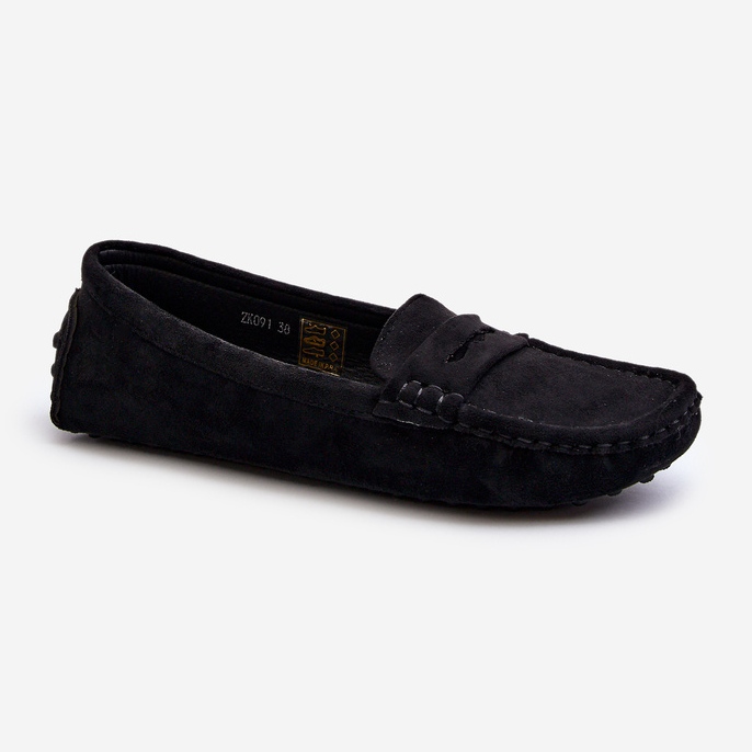 Mocassini da Donna in Eco Camoscio Nero Adelmarie 1