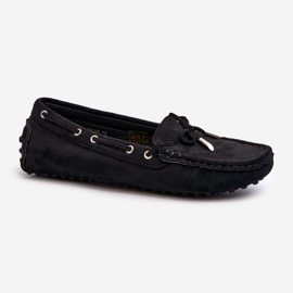Mocassini da Donna in Eco Camoscio Nero Anemilda 1