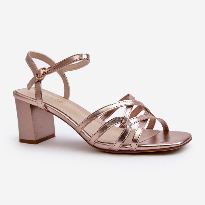 Sandali da donna con tacco alto Sergio Leone SK065 Oro d'oro 2