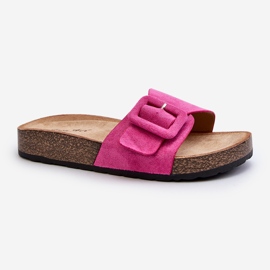 Infradito Da Donna Con Fibbia In Eco Camoscio Fucsia Laeltia rosa 2
