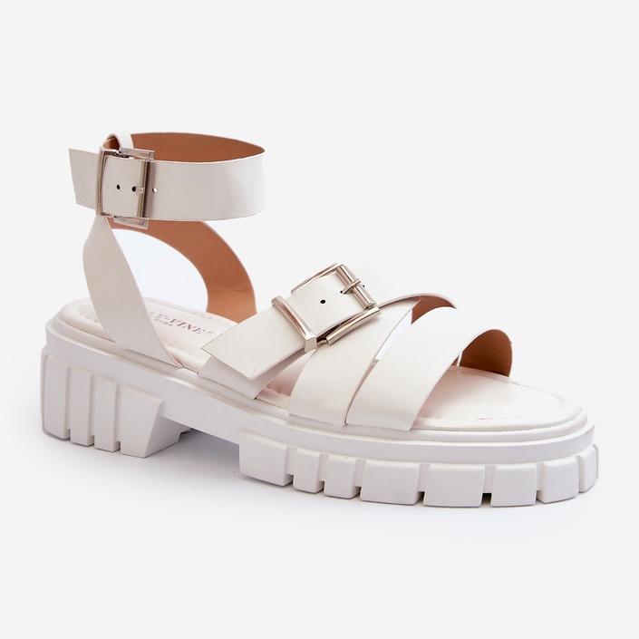 Sandali Da Donna Con Cinturini In Eco Pelle Bianco Eladira bianca 1