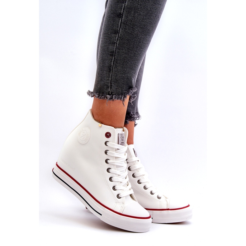 Sneakers con zeppa da donna Cross Jeans NN2R4004 Bianco 1