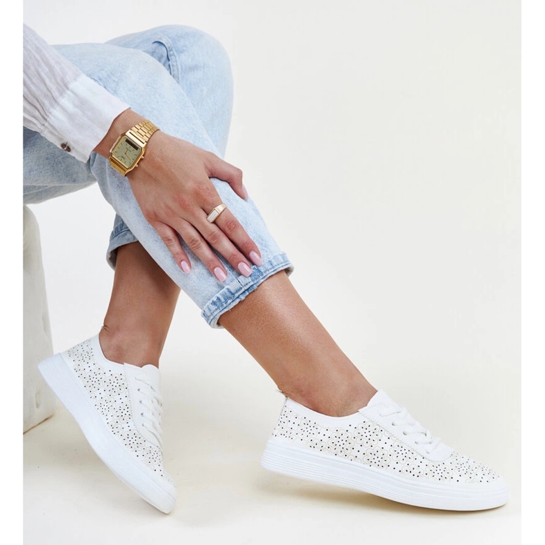 Sneaker Whitley in ecopelle bianca bianco 1