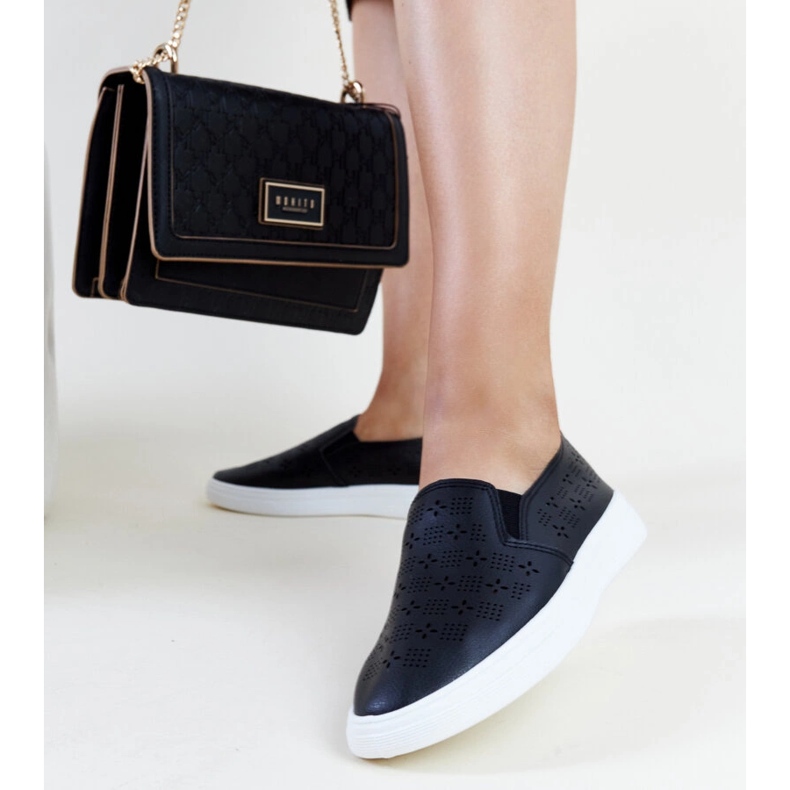 Scarpe da ginnastica slip-on Hilal nere nero 2