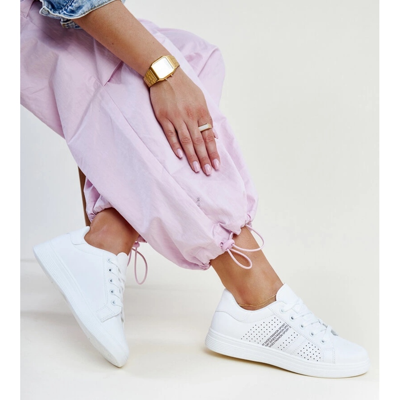 Sneaker Berdine in ecopelle bianca bianco 1