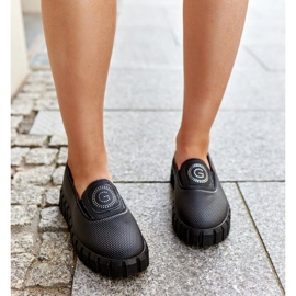 Scarpe nere con un'enorme suola Teska nero 2