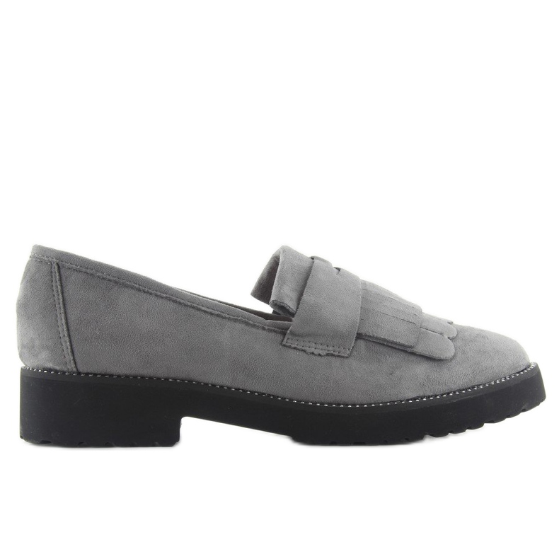 Mocassini da donna suola alta F173p grigio 2