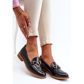 Mocassini da donna in pelle verniciata Laura Messi 2760 Blu Navy 1