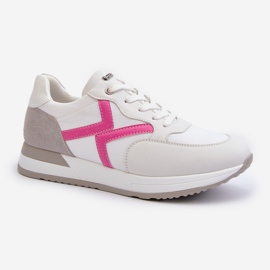 Sneakers con plateau da donna INBLU IN000362 Bianco 1