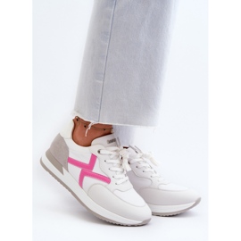 Sneakers con plateau da donna INBLU IN000362 Bianco bianca 2