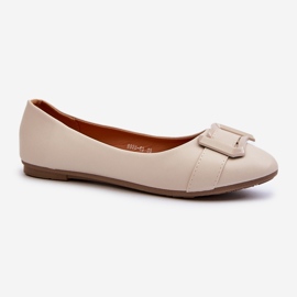 Ballerine in ecopelle Beige Chiaro Con Cintura e Decorazione Cadwenla 1