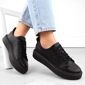 Scarpe sportive con plateau nere Big Star NN274320 nero 1