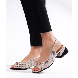 Goodin Sandali bassi da donna traforati beige 1