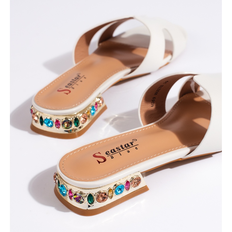 Infradito piatte da donna bianche bianca 2