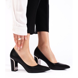 Décolleté nere da donna con tacco alto nero 1