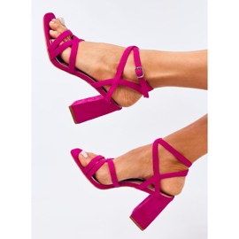Sandali Divoi Fucsia con tacco alto rosa 1
