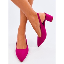 Décolleté Soheil fucsia con tacco aperto rosa 1