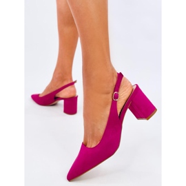 Décolleté Soheil fucsia con tacco aperto rosa 2