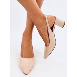 Soheil Décolleté nude con tacco aperto beige 2