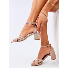 Sandali con tacco alto Sabines Khaki da donna beige 1