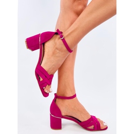 Sandali con tacco da donna Sabines Fucsia rosa 2