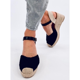 Morelli Sandali con zeppa espadrillas neri nero 1