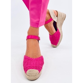 Morelli Sandali espadrillas con zeppa fucsia rosa 1