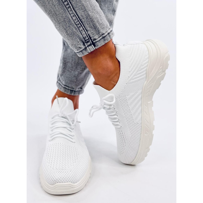 Scarpe sportive a calzino Jaussa bianche bianca 1