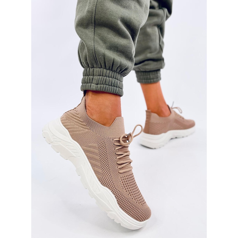 Scarpe da ginnastica a calzino Jaussa Khaki beige 2