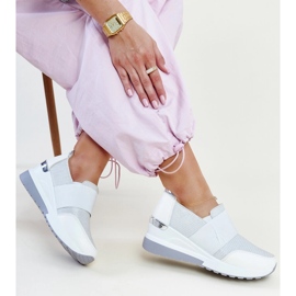 Sneakers con zeppa Kallay bianche bianca 1