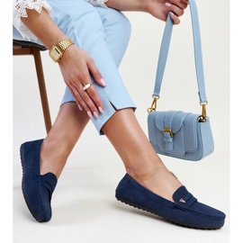 Mocassini blu navy con finitura opaca di Rubiania 1