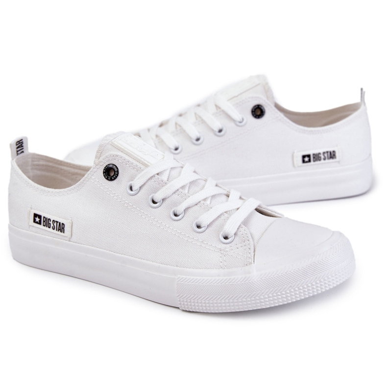 Sneakers a basso materiale maschile Big Star KK174006 White bianco 3