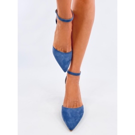 Décolleté Pozzi Denim Blue con cinturino alla caviglia 1