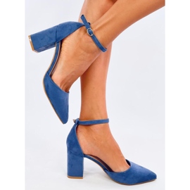 Décolleté Pozzi Denim Blue con cinturino alla caviglia 2
