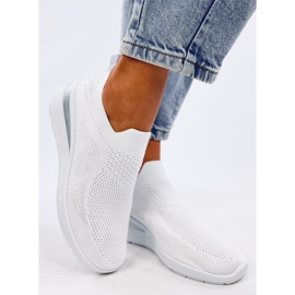 Bayol Sneakers con zeppa a calzino bianche bianco 2