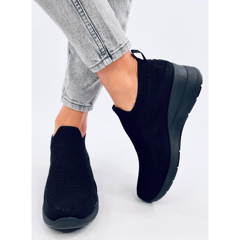 Bayol Scarpe da ginnastica con zeppa a calzino nere nero 1