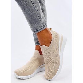 Bayol Sneaker con zeppa a calzino beige 2