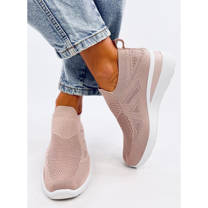 Bayol Scarpe da ginnastica con zeppa a calzino rosa 1