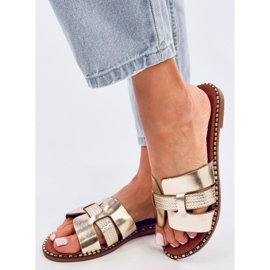 Eleganti infradito da donna Dalmasi Gold d'oro 2