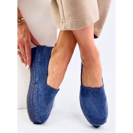 Espadrillas Poulain Blu con suola spessa 1