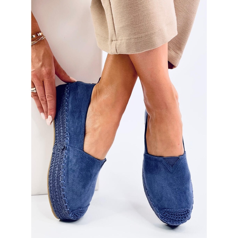 Espadrillas Poulain Blu con suola spessa 1
