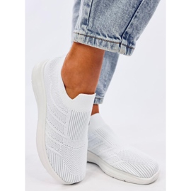 Groppi Scarpe a calzino slip-on bianche bianca 2