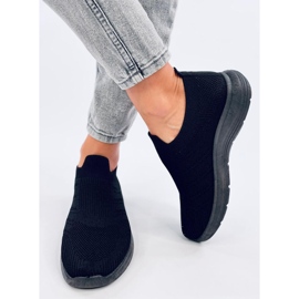 Scarpe a calzino slip-on Groppi Allblack nero 2
