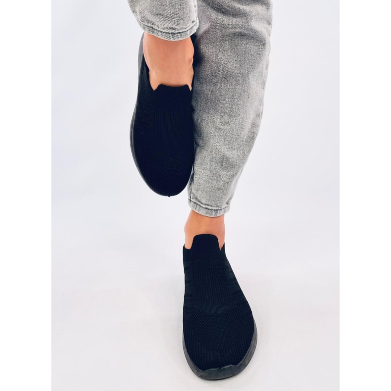 Scarpe a calzino slip-on Groppi Allblack nero 1